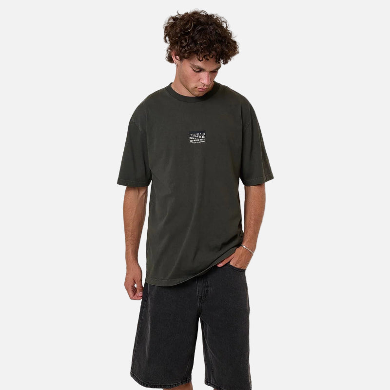 Thrills Built To Win Oversize Fit Tee - Oil Green