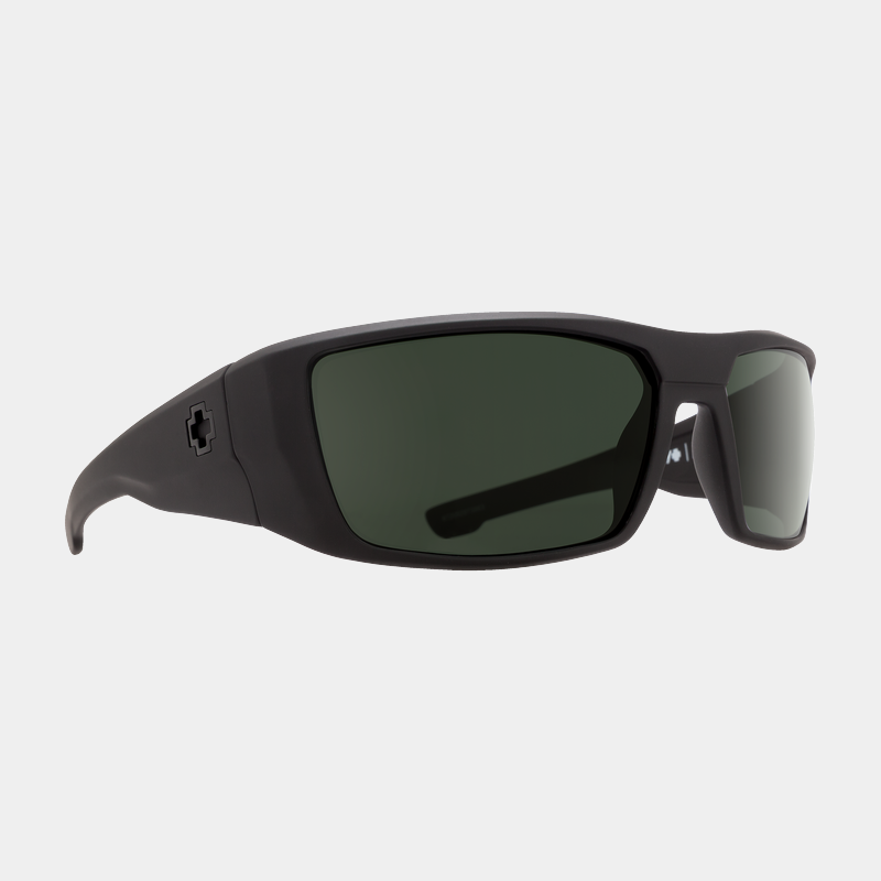 Spy Sunglasses Dirk - Soft Matte Black Happy Grey Green