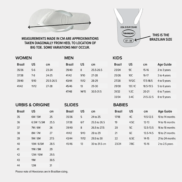 Havaianas sizing reviews sales