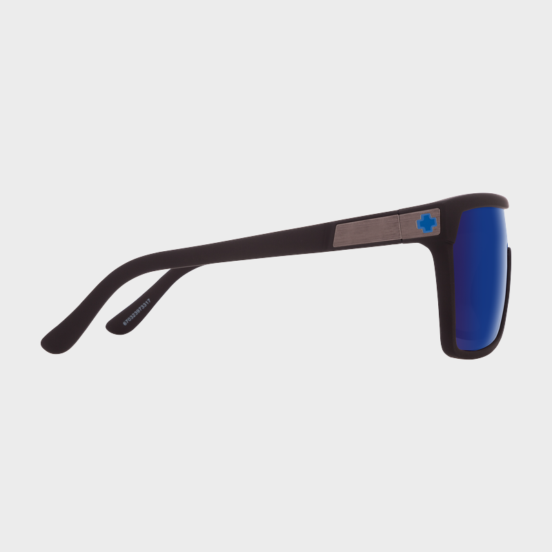 Spy Sunglasses Flynn - Soft Matte Black Happy Bronze Dark Blue Spectra