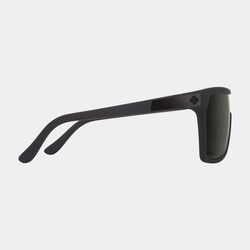 Spy Sunglasses - Flynn Soft Matte Black Happy Gray Green