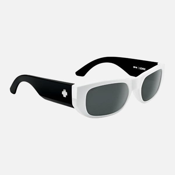 Spy Sunglasses Genre White Happy Grey w Black Mirror Propaganda Streetwear Skate