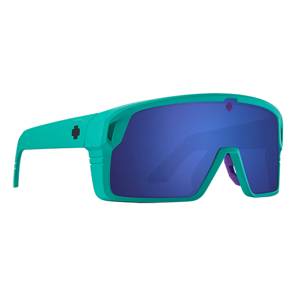 Spy Sunglasses Monolith - Matte Teal W/ Dark Blue Spectra Mirror