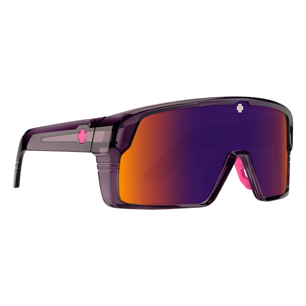 Spy Sunglasses Monolith - Translucent Dark Purple W/ Black Spectra Mirror