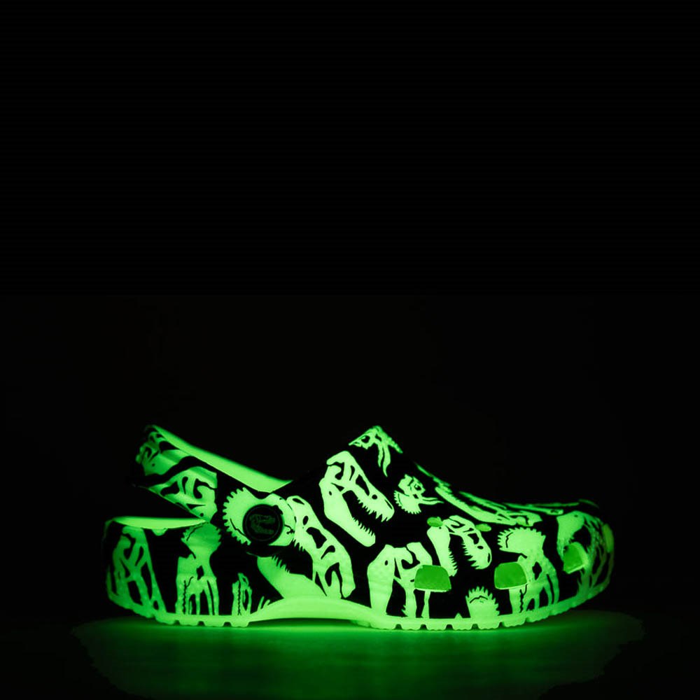 Crocs Classic Glow Dino Clog Kids- Glow Green