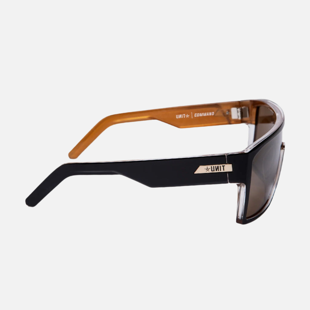 Unit Command Sunglasses Polarised - Black/Gold