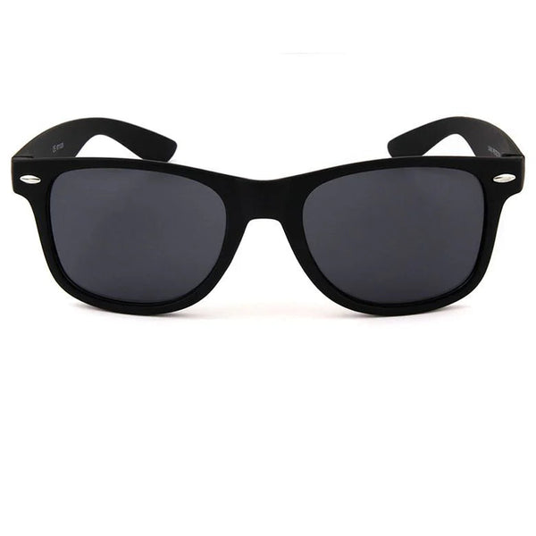 Black sunglasses on a white background