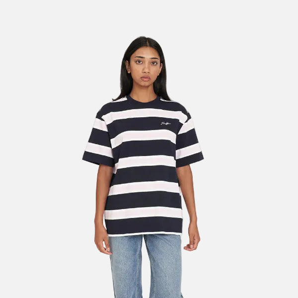Huffer Brooklyn Relax Tee - Navy/Petal