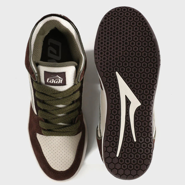 Sneaker with visible brand logo on a white background