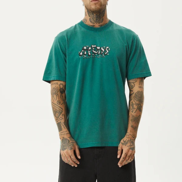 afends gello retro fit tee- washed pine