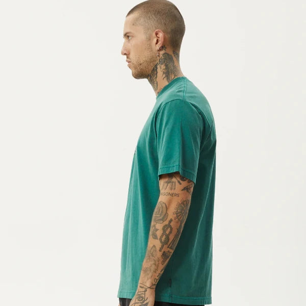afends gello retro fit tee- washed pine