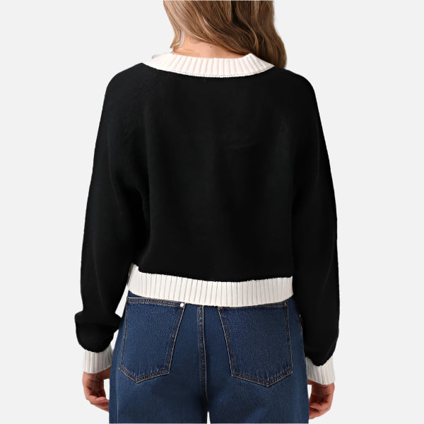 RPM Cropped Cardigan - Black