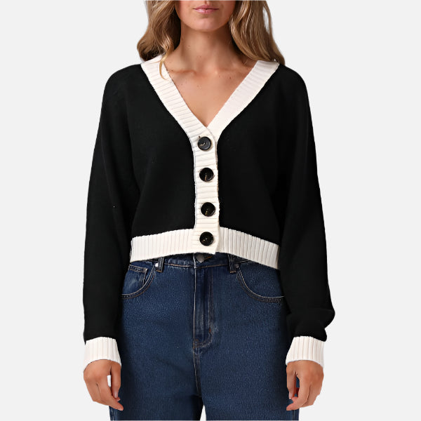RPM Cropped Cardigan - Black