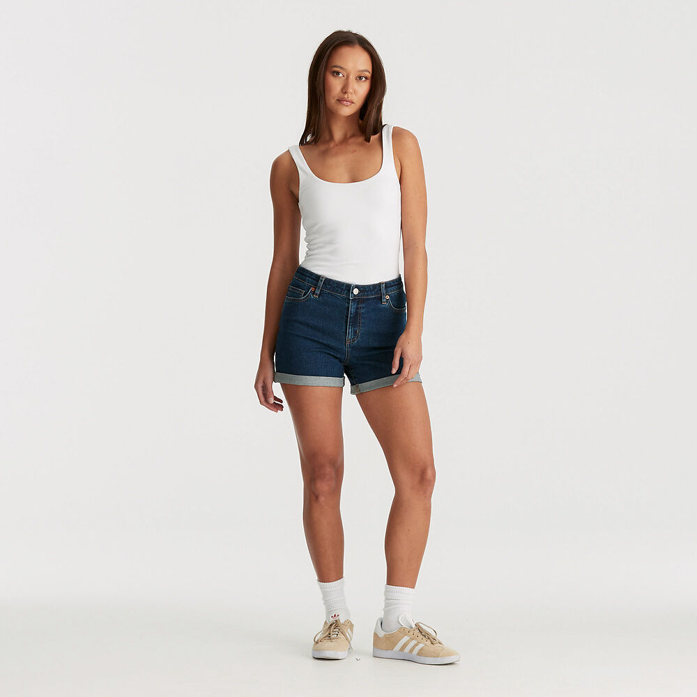 riders mid thigh short- indigo ocean