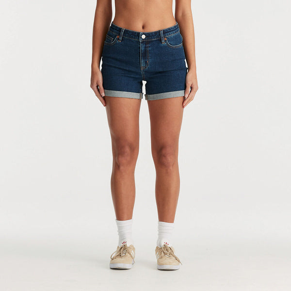 Riders Mid Thigh Short - Indigo Ocean