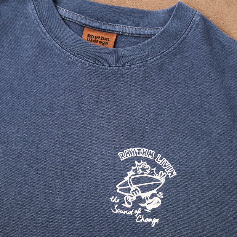 Rhythm Peace Sun Vintage Tee - Navy