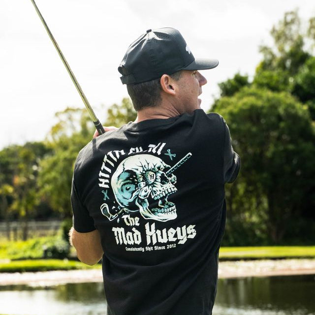 The Mad Hueys Hittin FK All Tee - Black