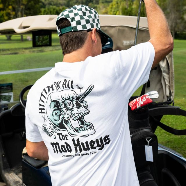 The Mad Hueys Hittin FK All Tee - White