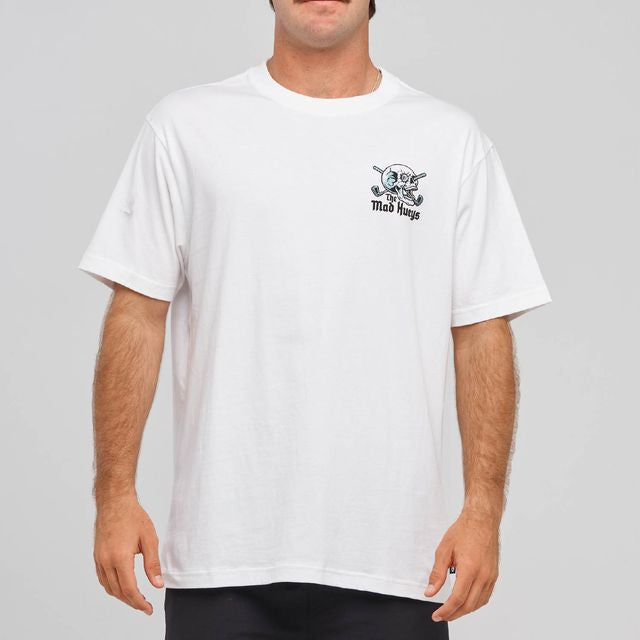 The Mad Hueys Hittin FK All Tee - White