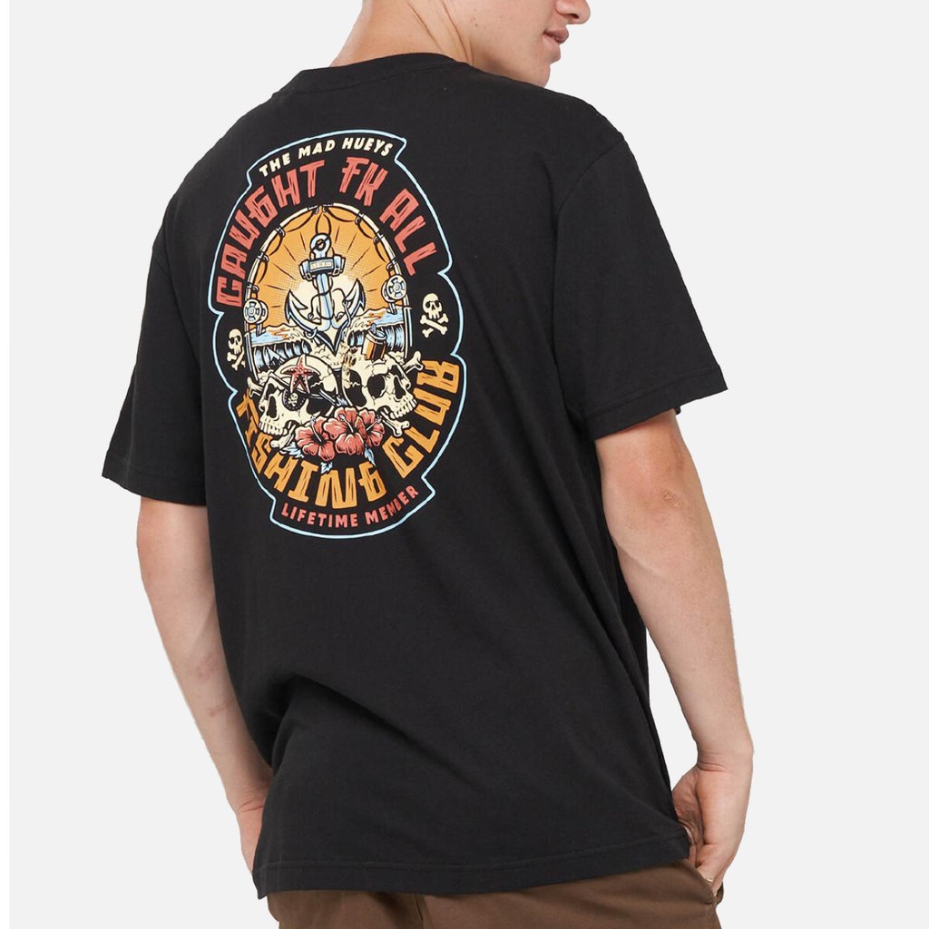 The Mad Hueys Caught FK Skull Tee - Black