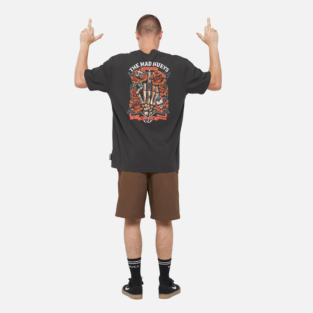 The Mad Hueys Shield FK Off Tee - Vintage Black