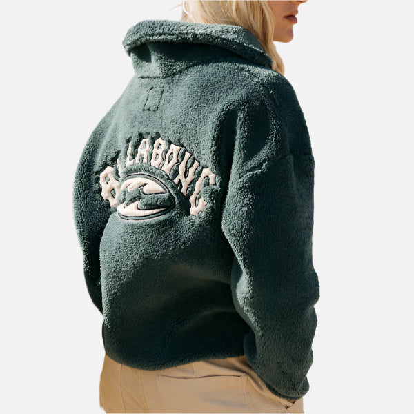 Billabong Old Days Half Zip Crew - Forest