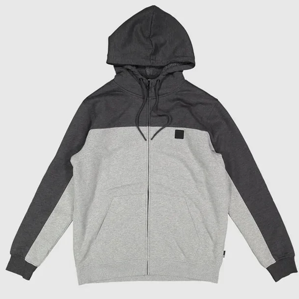 Volcom Division Lined Zip Hood - Heather Grey