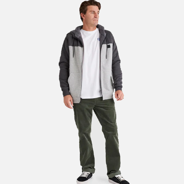 Volcom Division Lined Zip Hood - Heather Grey