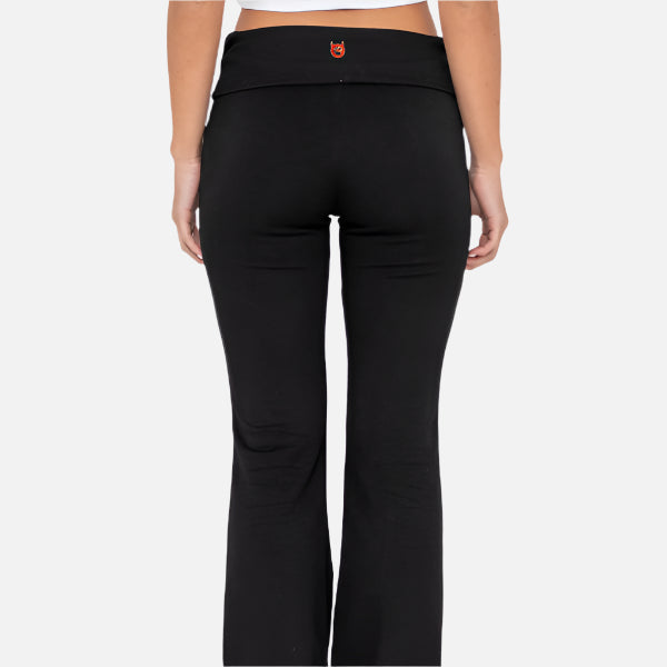 Rusty Hilton Low Rise Bootleg Track Pant - Black