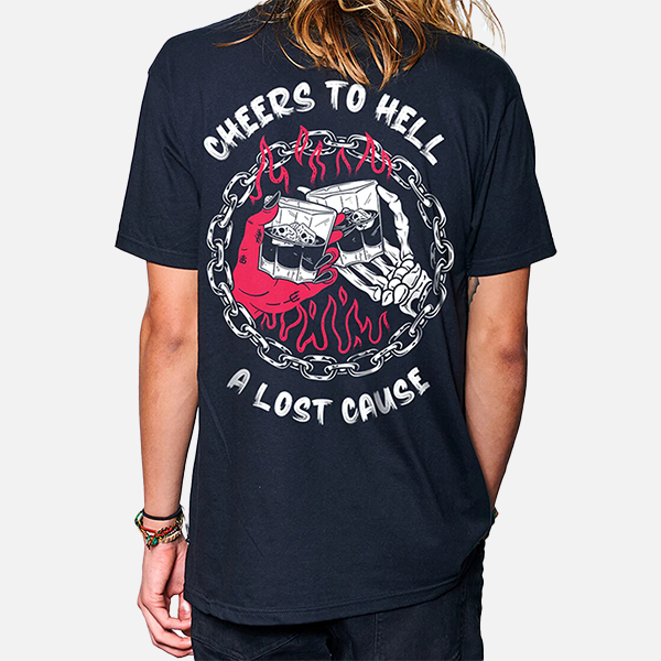 A Lost Cause Cheers To Hell Tee - Black
