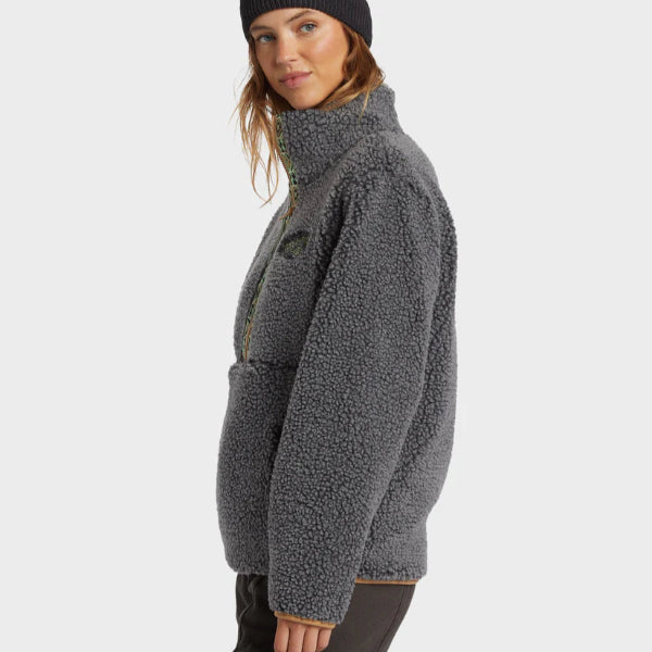 Billabong Horizon Mock Neck Half Zip Fleece - Charcoal