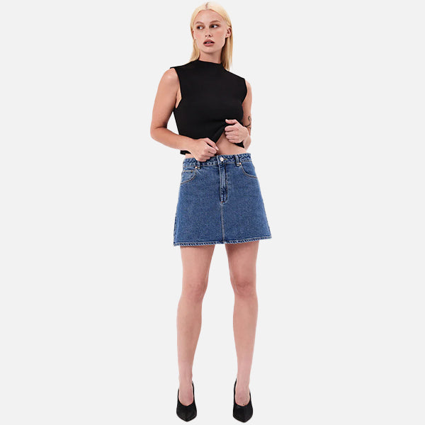 Abrand Reese Aline Skirt - Mid Vintage Blue