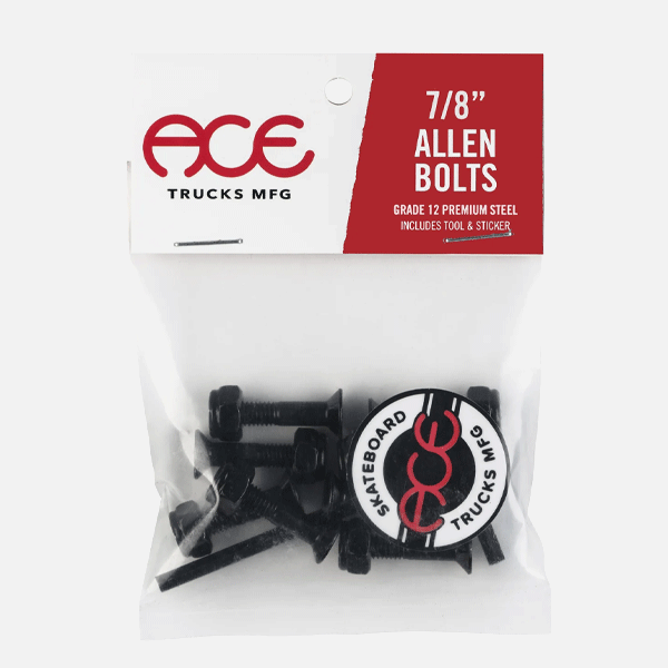 ace skateboard bolts on white background