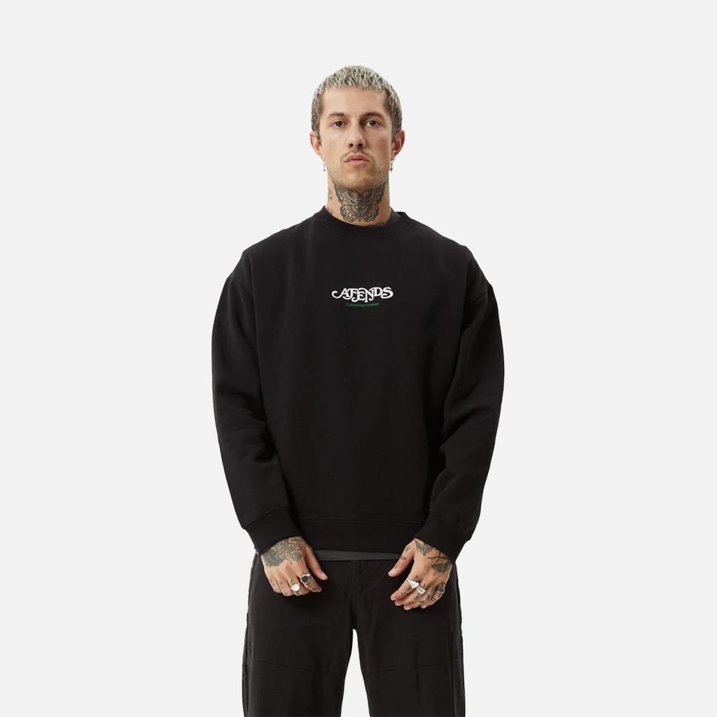 Afends Break Through Crew Neck - Black