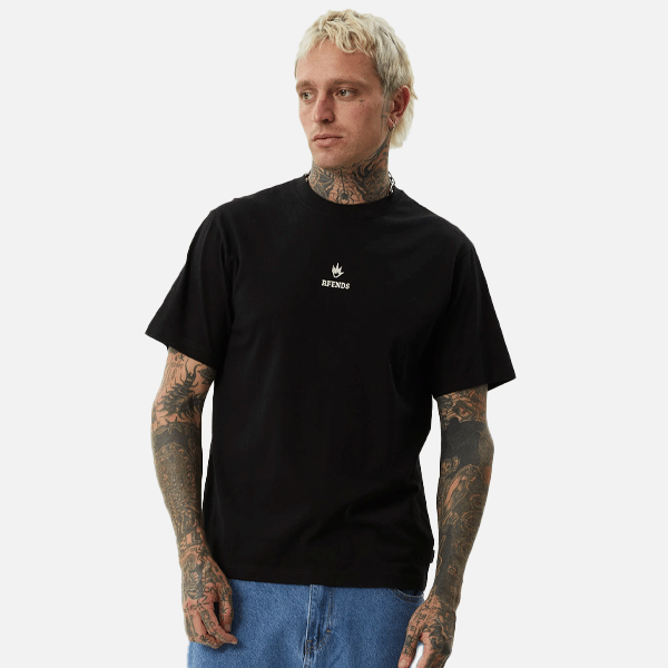 afends black t-shirt