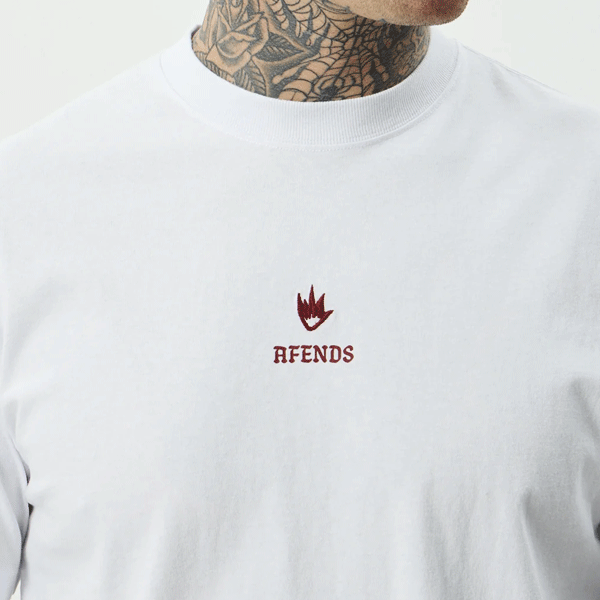 afends white t-shirt