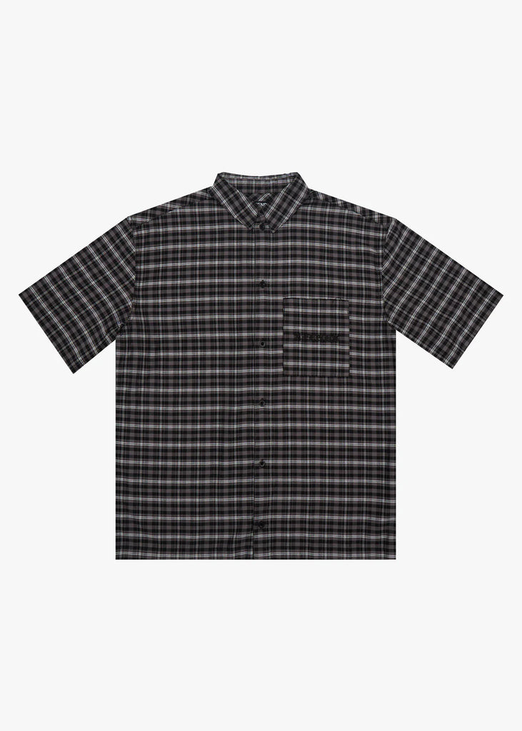 Afends Darkness Shirt - Black Check