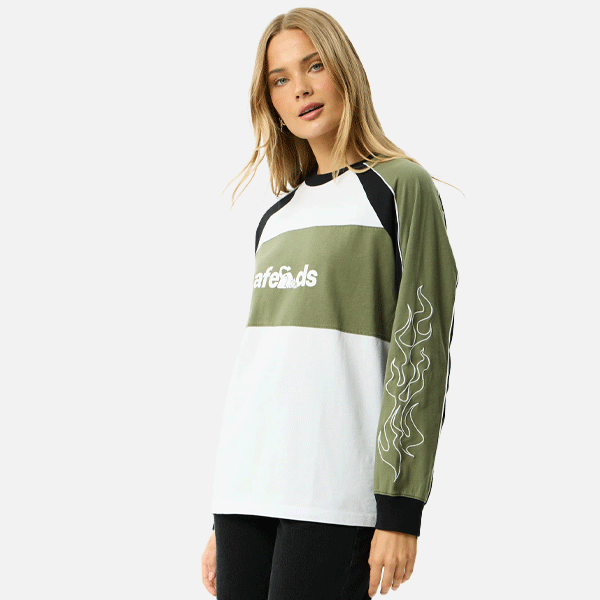 Afends Dirts LS Tee - Deep Olive