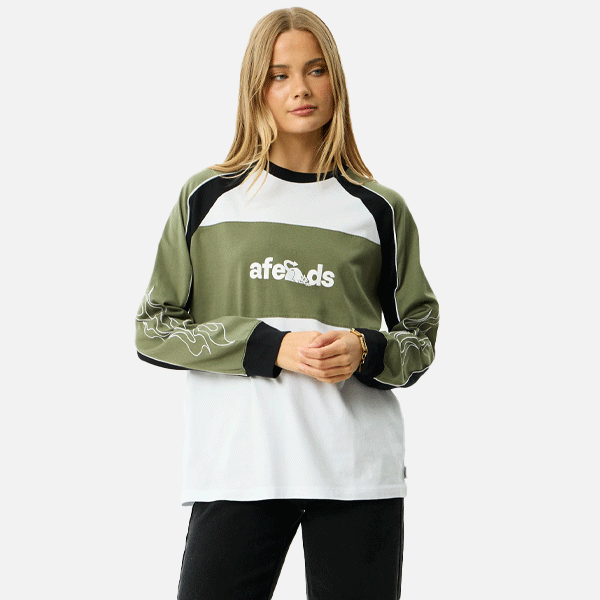 Afends Dirts LS Tee - Deep Olive