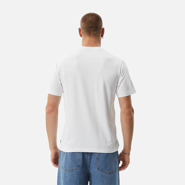Afends Flame Recycled Retro Fit Tee - White/Blue