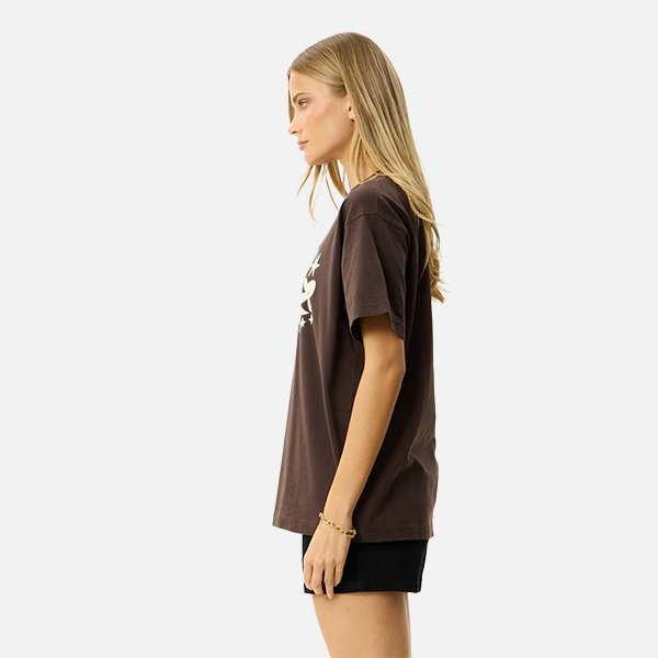 Afends Garden Variety Oversized Fit Tee - Coffee