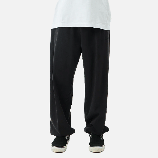 Afends branded black track pants