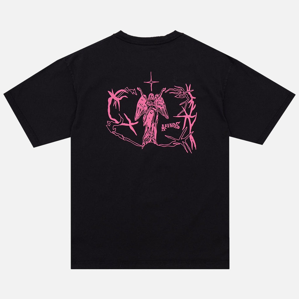 Afends Goddess Heavyweight Boxy Tee - Stone Black - view 2 | Propaganda Streetwear & Skate