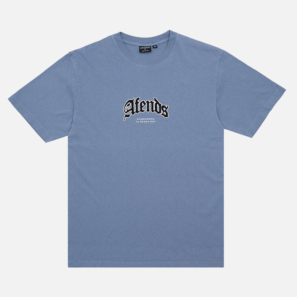 Afends Home Retro Tee - Washed Slate Blue | Propaganda Streetwear & Skate
