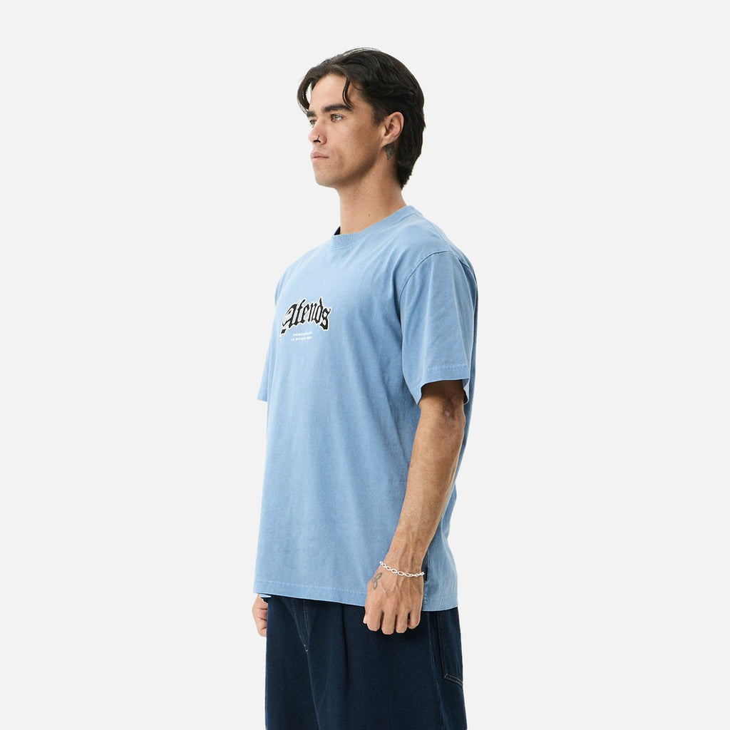 Afends Home Retro Tee - Washed Slate Blue - view 3 | Propaganda Streetwear & Skate