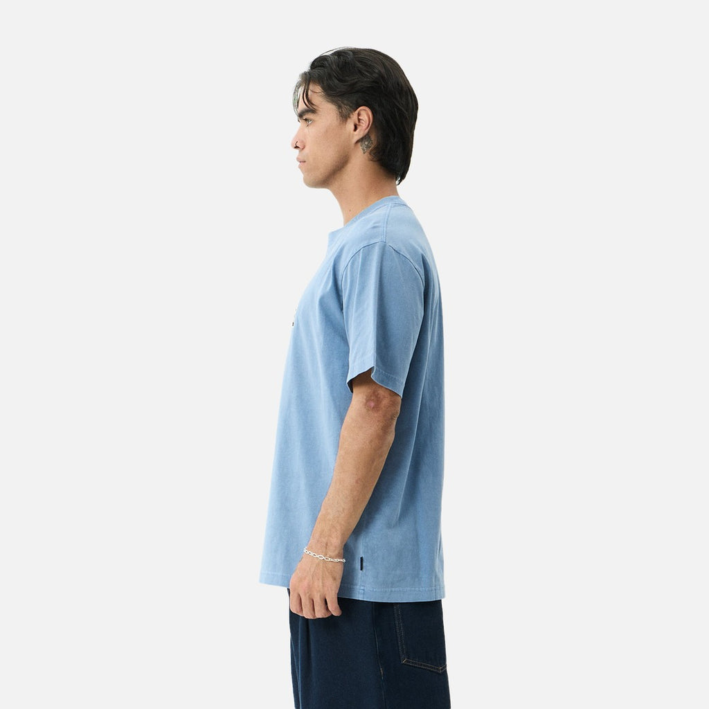 Afends Home Retro Tee - Washed Slate Blue - view 4 | Propaganda Streetwear & Skate