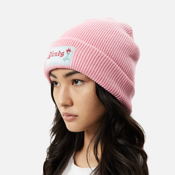 Afends Homely Recycled Knit Beanie - Pink