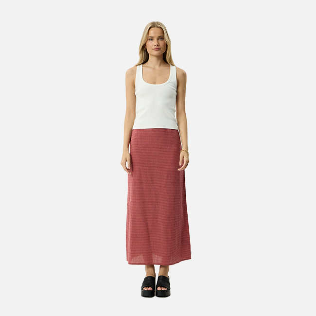Afends Kali Maxi Skirt - Indy Rose Check