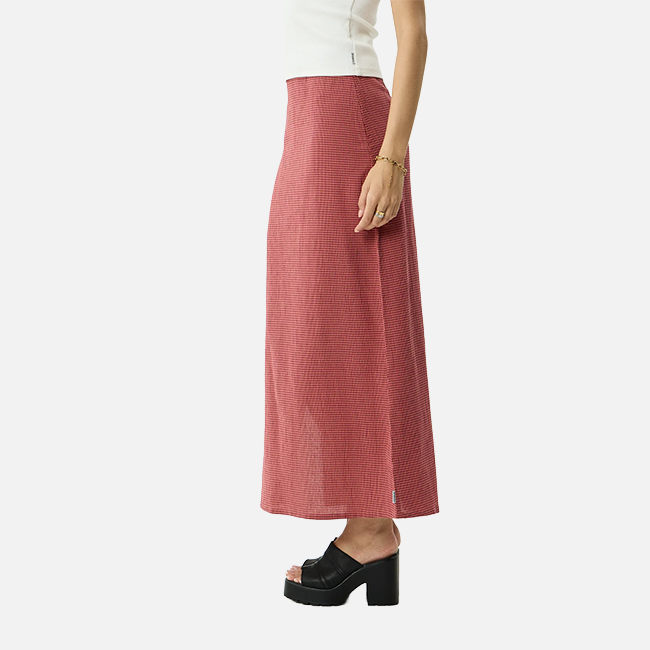 Afends Kali Maxi Skirt - Indy Rose Check