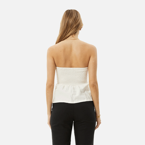 Afends Lilo Strapless Top - Off White